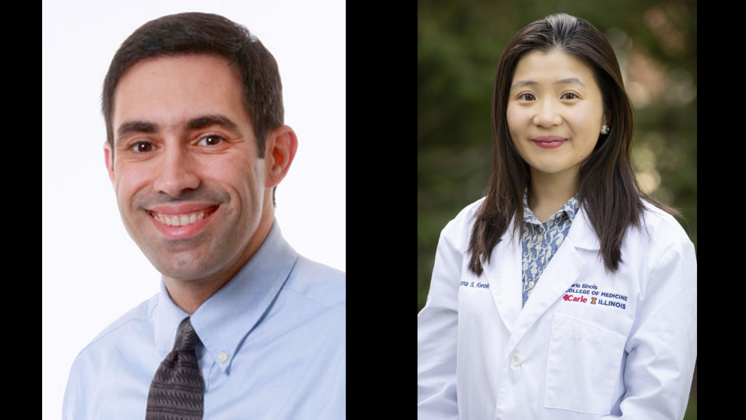 Headshots of Professor Dan Llano (left) and medical student Suzy Kwok (right)