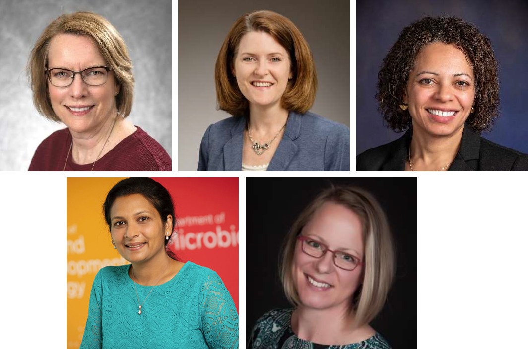 Top row, left to right: Stephanie Craft, Kristi Kuntz, Nadya Mason Bottom row, left to right: Supriya Pransanth, Amy Wagoner Johnson