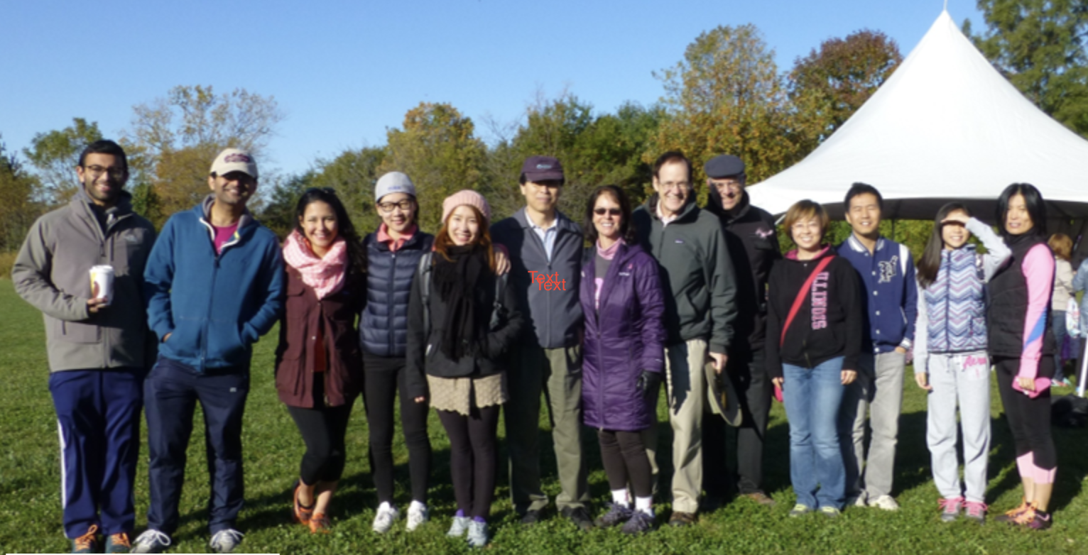 Dr. Benita Katzenellenbogen and her research lab members and associates participate in community walk to support breast cancer awareness.