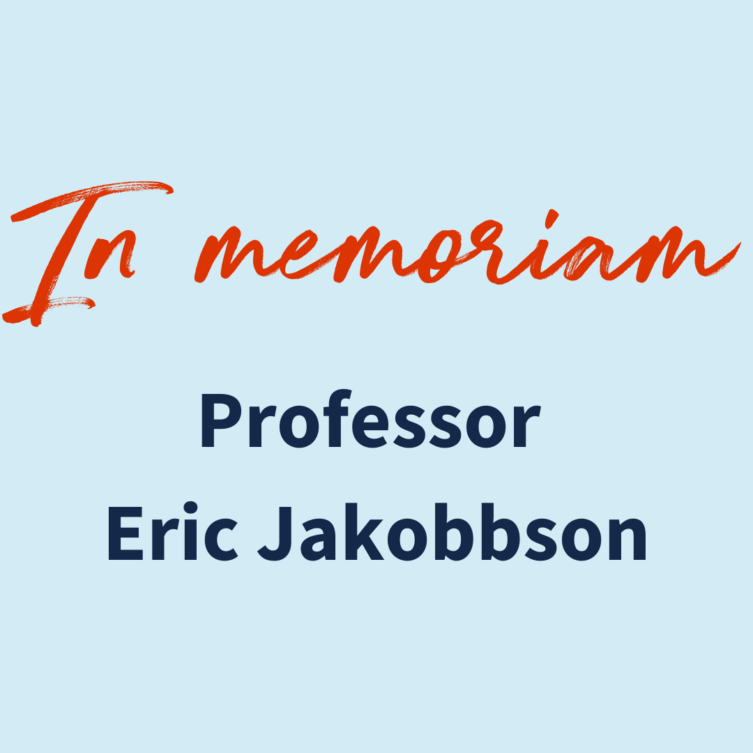 Text: In Memoriam, Professor Eric Jakobbson