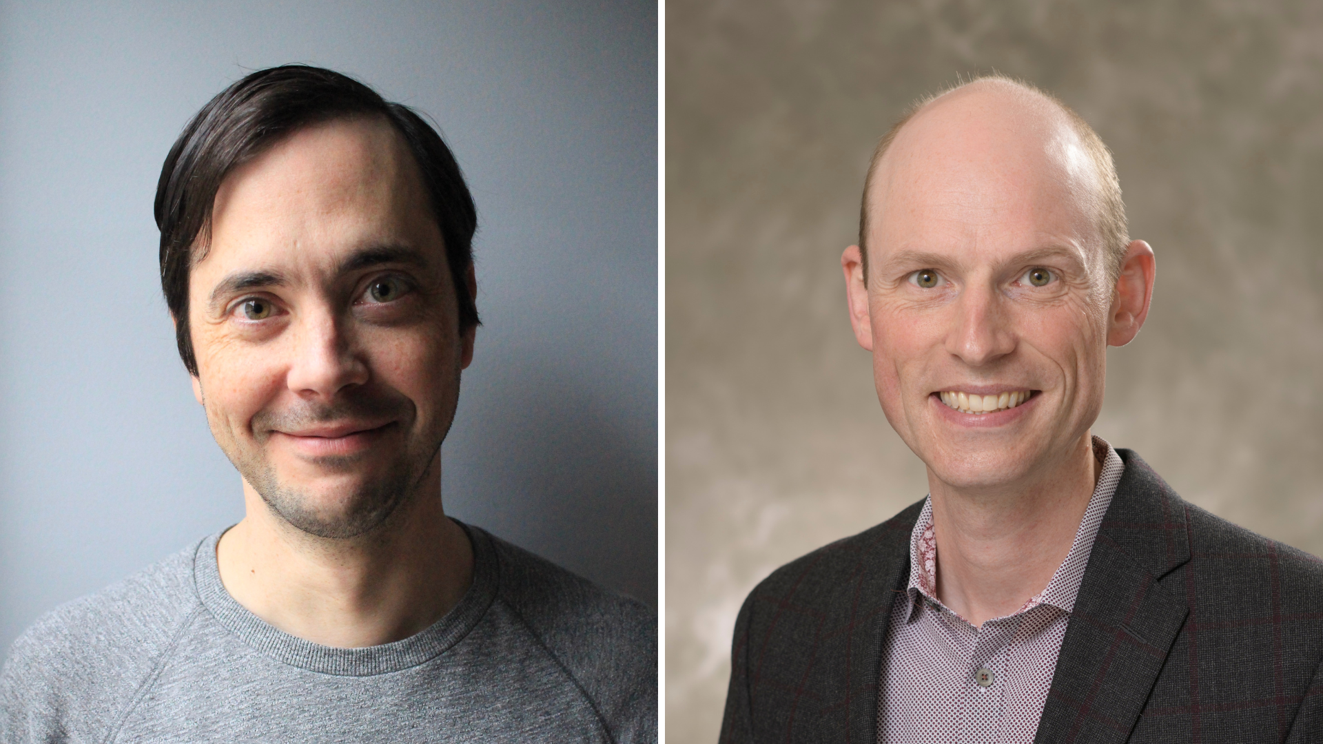 From left to right, headshots of Chris Brooke and Erik Nelson