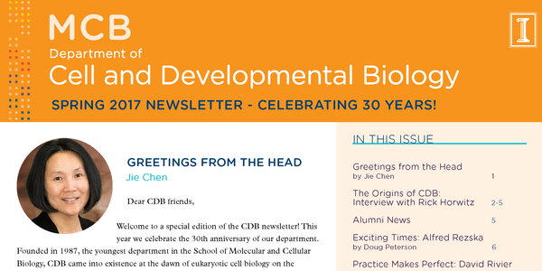 screenshot of 2017 newsletter