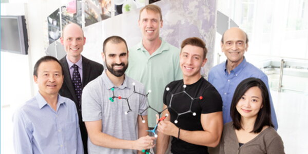 students and faculty who were part of the ERSO drug research pose for a photo at IGB