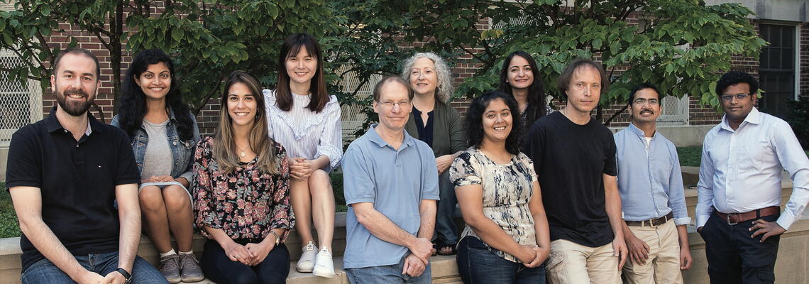 The lab members (from left to right): Stefanos Giannakis, Anshika Gupta, Victoria Arias, Yidan Zhou, James Imlay, Karin Imlay, Ananya Sen, Maryam Khademian, Sergey Korshunov, Sanjay Rohaun, and Ramakrishnan Sethu.