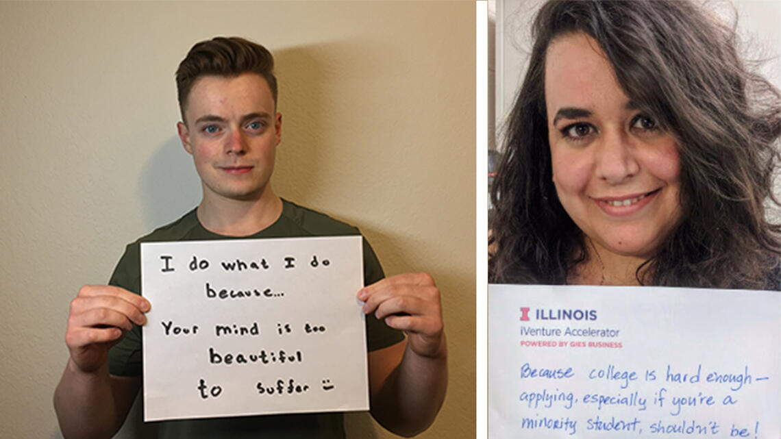 Left: Benjamin Ray, undergrad in MCB. Right: Monica Lannom, graduate student in CDB. (Photos courtesy of iVenture)