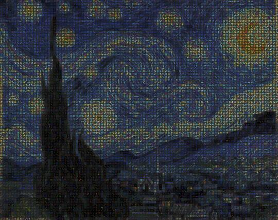 A protein's starry night