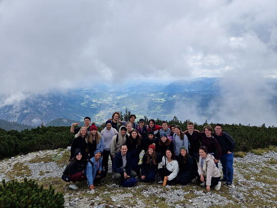 Students in hike in September.