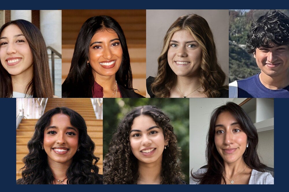 collage of seven undergraduates in the School of Molecular & Cellular Biology