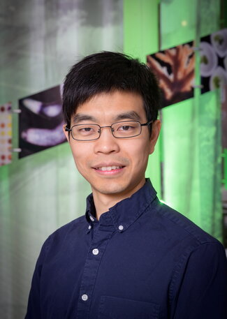 Nicholas Wu in the IGB atrium