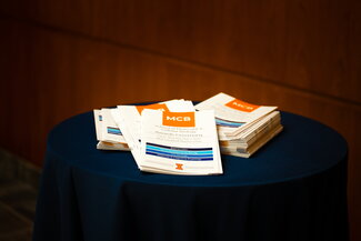 Photo of stack of MCB awards programs 