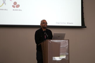 Pradeep Kumar delivers talk 