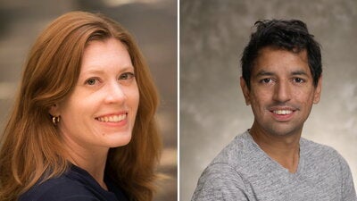 Headshots of Rachel Smith-Bolton and Anish Bose