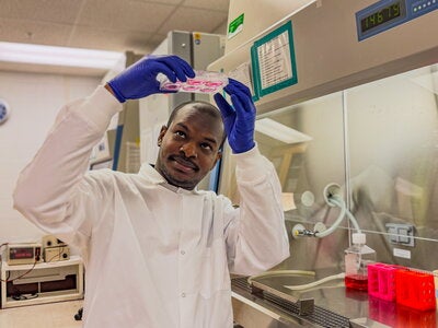 Adesanya conducting research