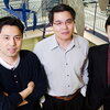  From left, Yang Xiang, professor of molecular and integrative physiology; Min-Feng Yu and Ning Wang, both professors of mechanical science and engineering,
