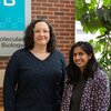 Microbiology professor Cari Vanderpool and PhD student Sabrina Abdulla