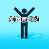 Illustration of a human standing with a DNA strand circling the human. Image by Michael Vincent.