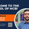 Welcome to the School of MCB, Samy Meroueh headshot and graphic