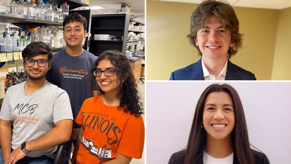 headshots of smiling college students 