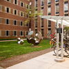 Bike rack next to Roger Adams Laboratory