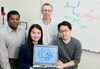 From left, biochemist Satish Nair; Bo Li, a biochemistry doctoral student; Wilfred van der Donk, professor of chemistry; and John Paul J. Yu, an M.D.-Ph.D student in the Nair group.