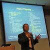 Klein delivers seminar.