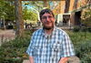 Joe Boise stands outside Burrill Hall