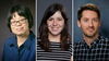 Headshots of Xin Li, Pamela Martinez, Kevin Van Bortle